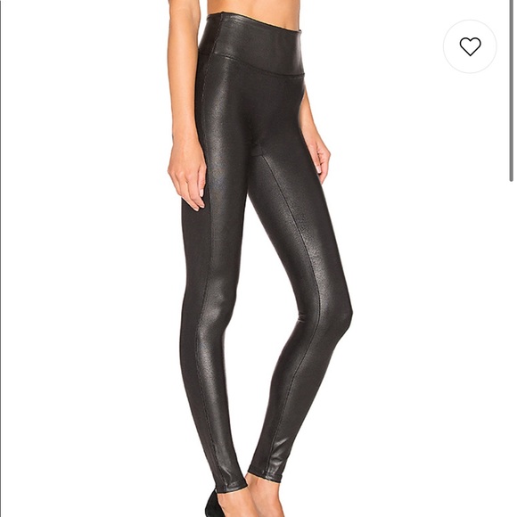 SPANX Faux Leather Leggings in Black - Picture 2 of 7